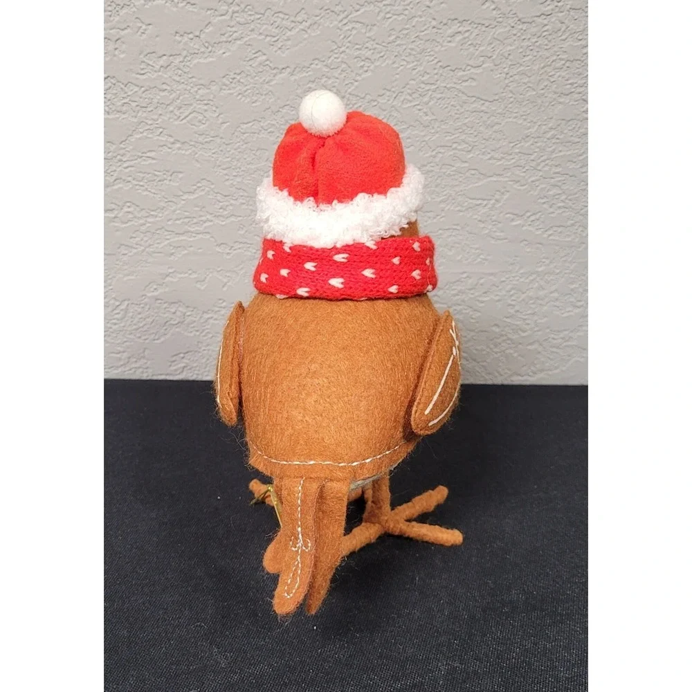 Featherly Friends Fabric Bird Snap Wearing Red Scarf Bird 2023